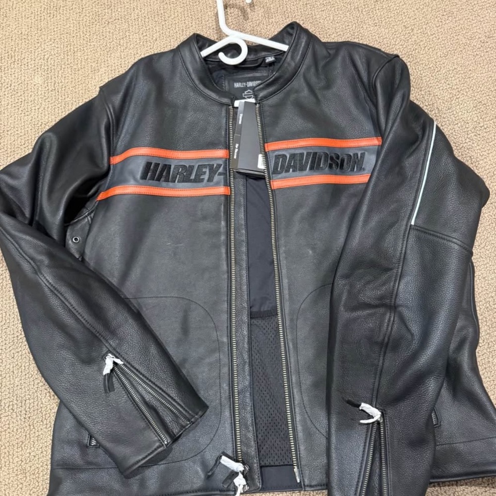Harley-Davidson Black and Orange Performance Jacket